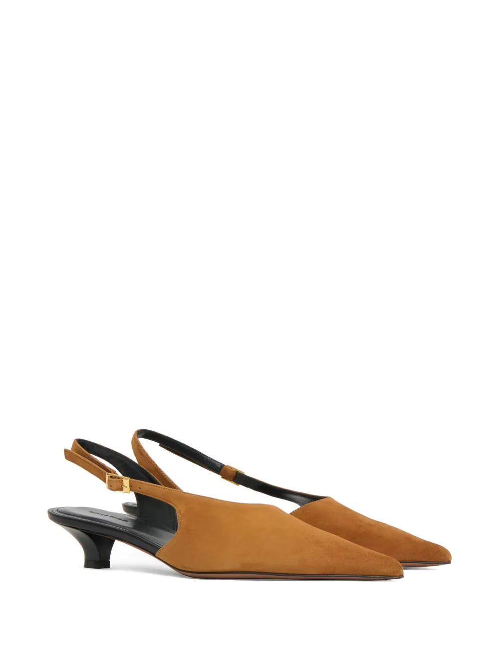 Mansur Gavriel Slingback Pointed-toe Mules In Yellow