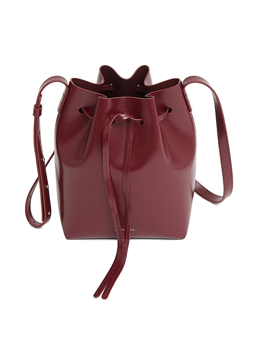 Mansur Gavriel Mini Leather Bucket Bag In Red