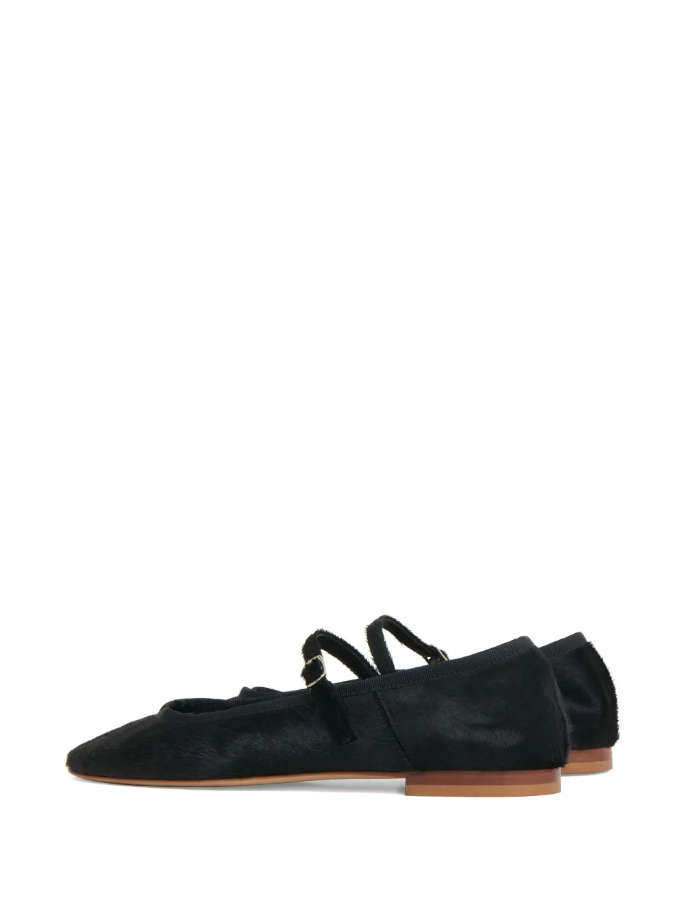 Mansur Gavriel Dance Calf-hair Ballet Flats In Black