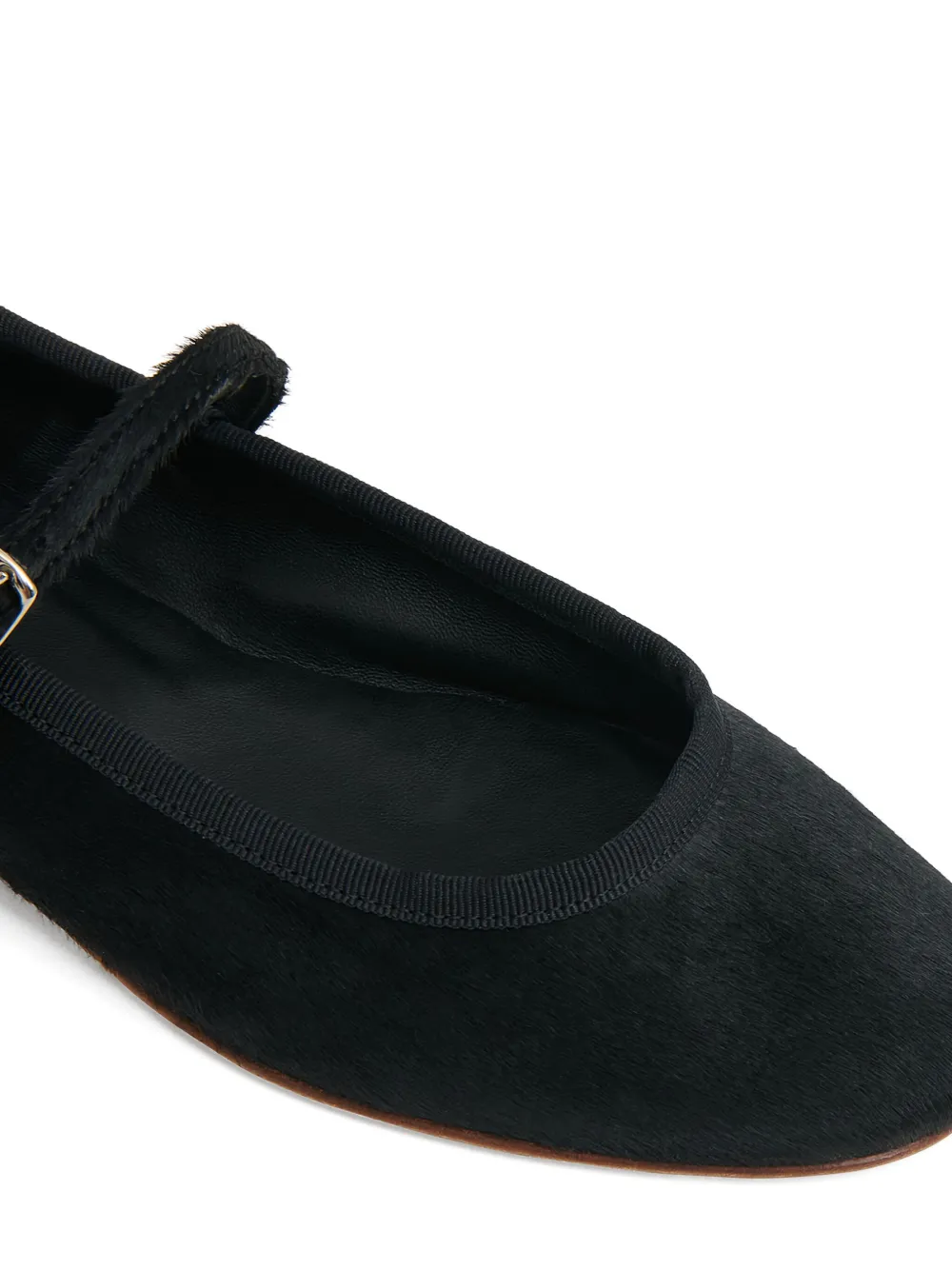 Mansur Gavriel Dance Calf-hair Ballet Flats In Black