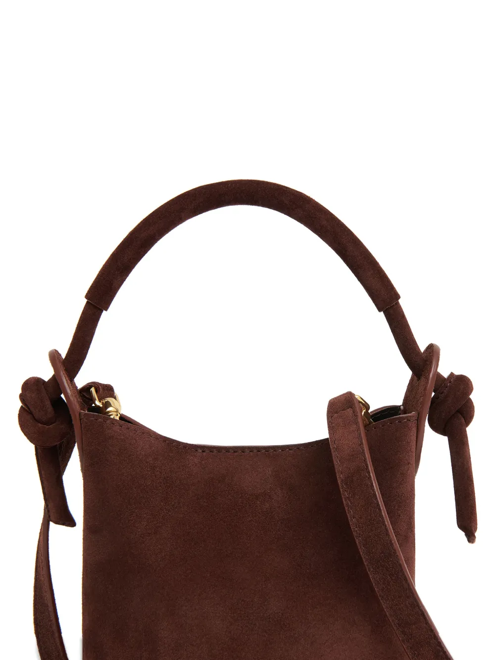 Mansur Gavriel Mini Fortuna Bucket Bag In Brown