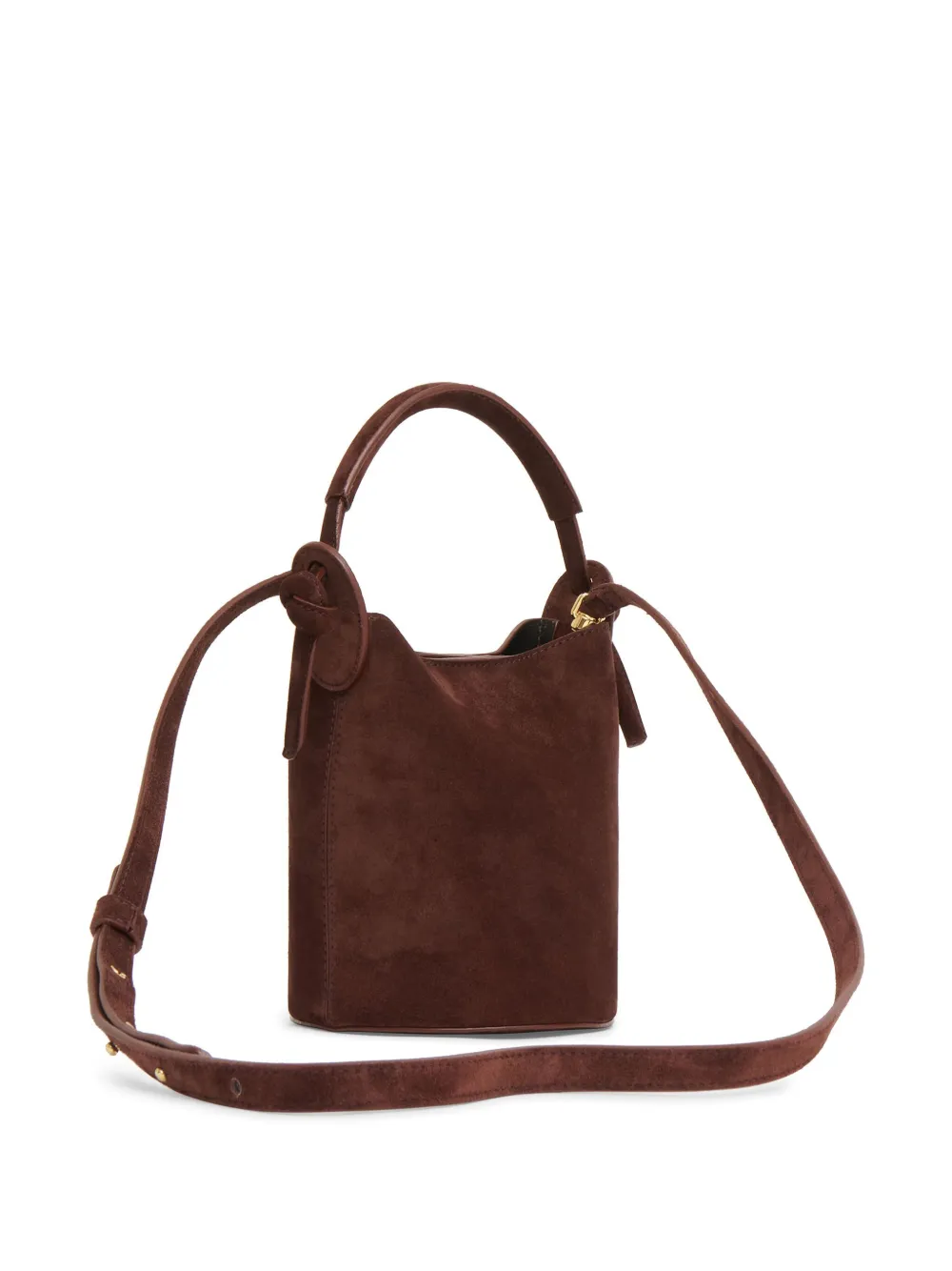 Mansur Gavriel Mini Fortuna Bucket Bag In Brown