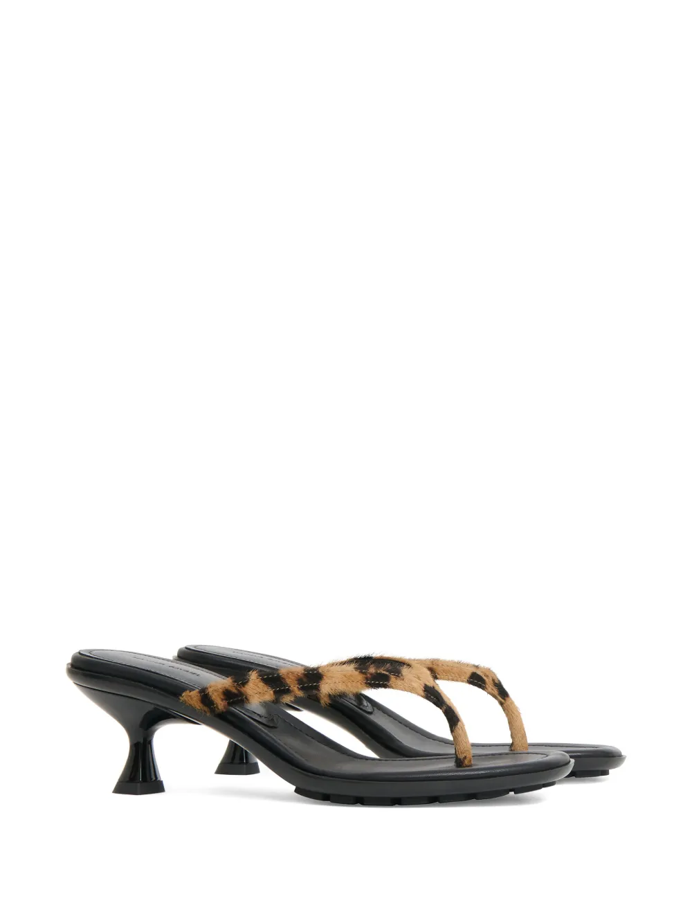 Mansur Gavriel 50mm Mari leopard-print sandals Brown