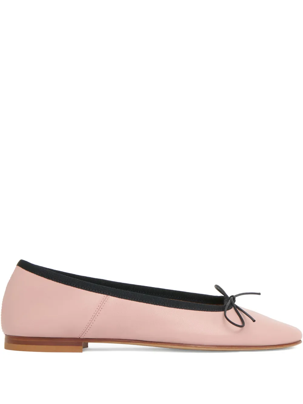 Mansur Gavriel Dance bow-detail lambskin ballet flats Pink