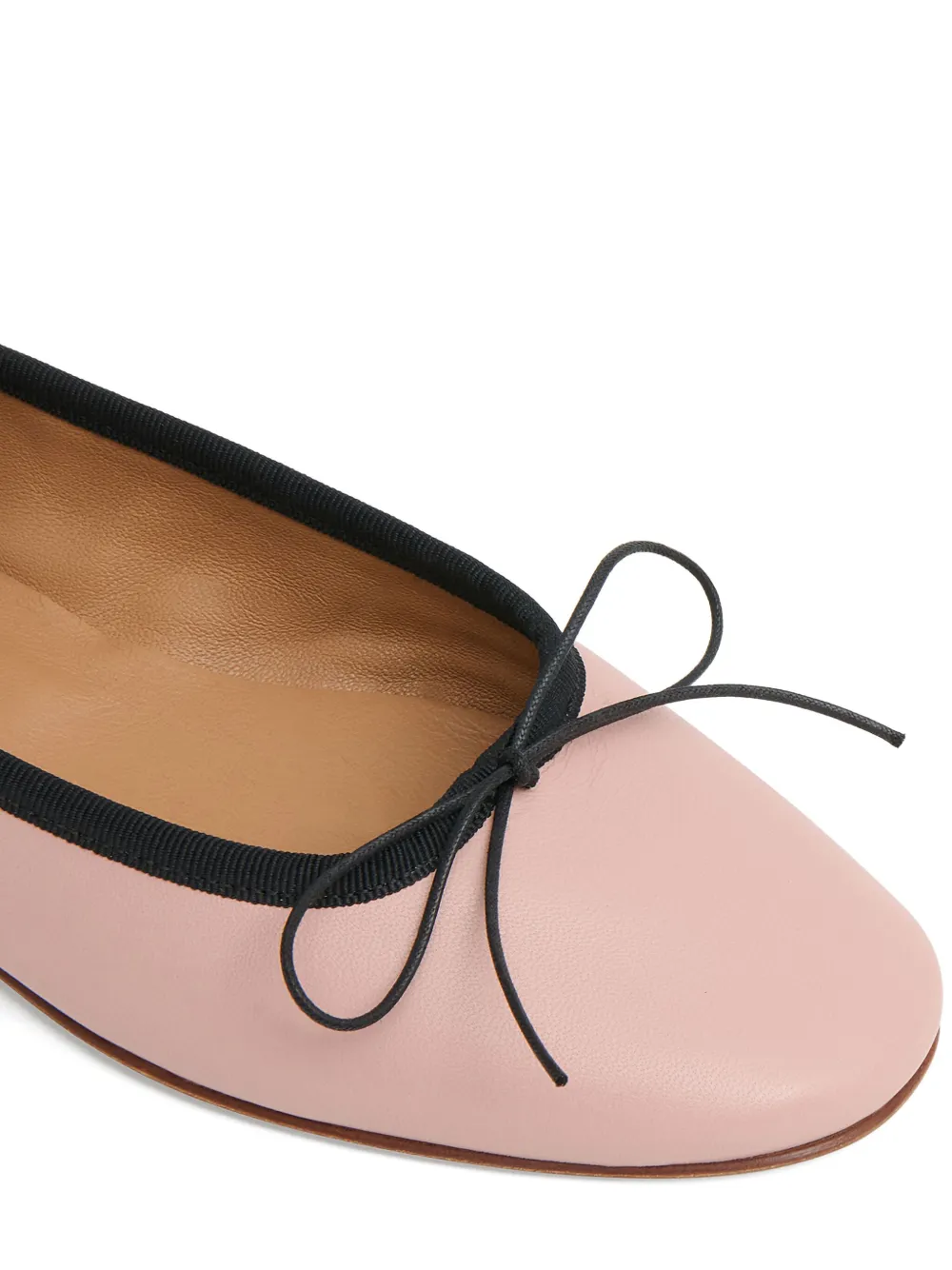 Mansur Gavriel Dance lamsleren ballerina's met strik Roze