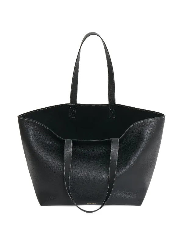 Mansur Gavriel Carryall Leather Tote Bag | Black | FARFETCH