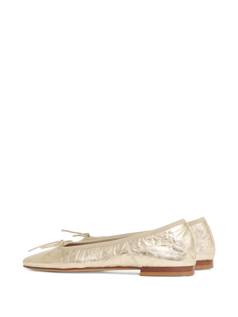 Mansur Gavriel Ballerina's met ronde neus en strikdetail Goud