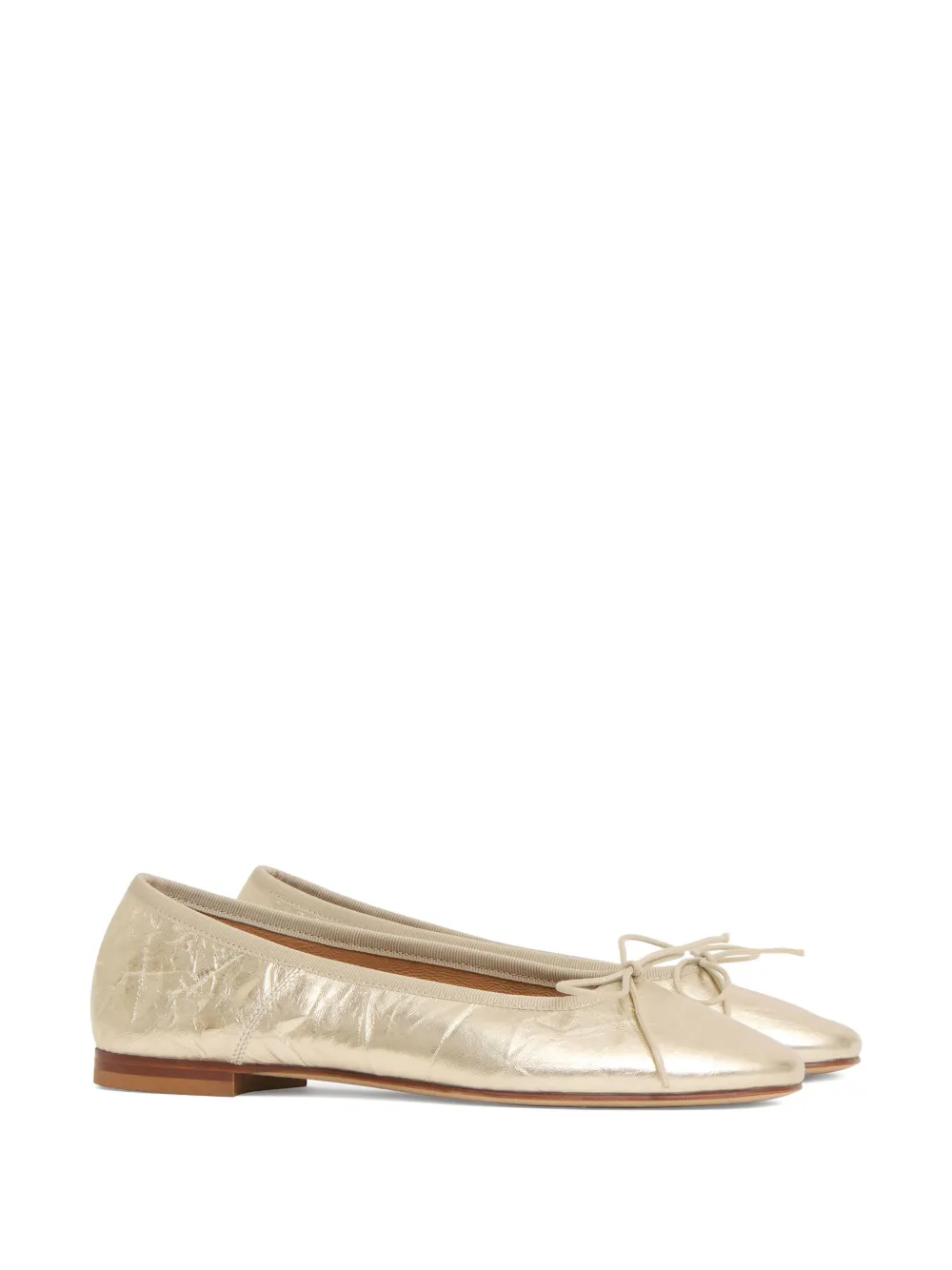 Mansur Gavriel Ballerina's met ronde neus en strikdetail - Goud