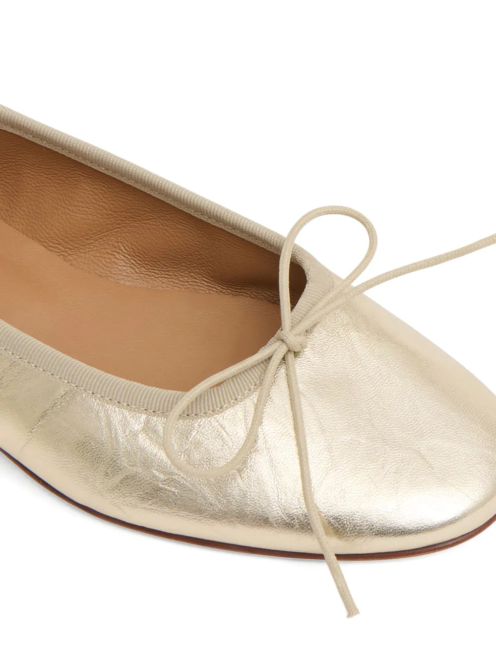 Mansur Gavriel Ballerina's met ronde neus en strikdetail Goud