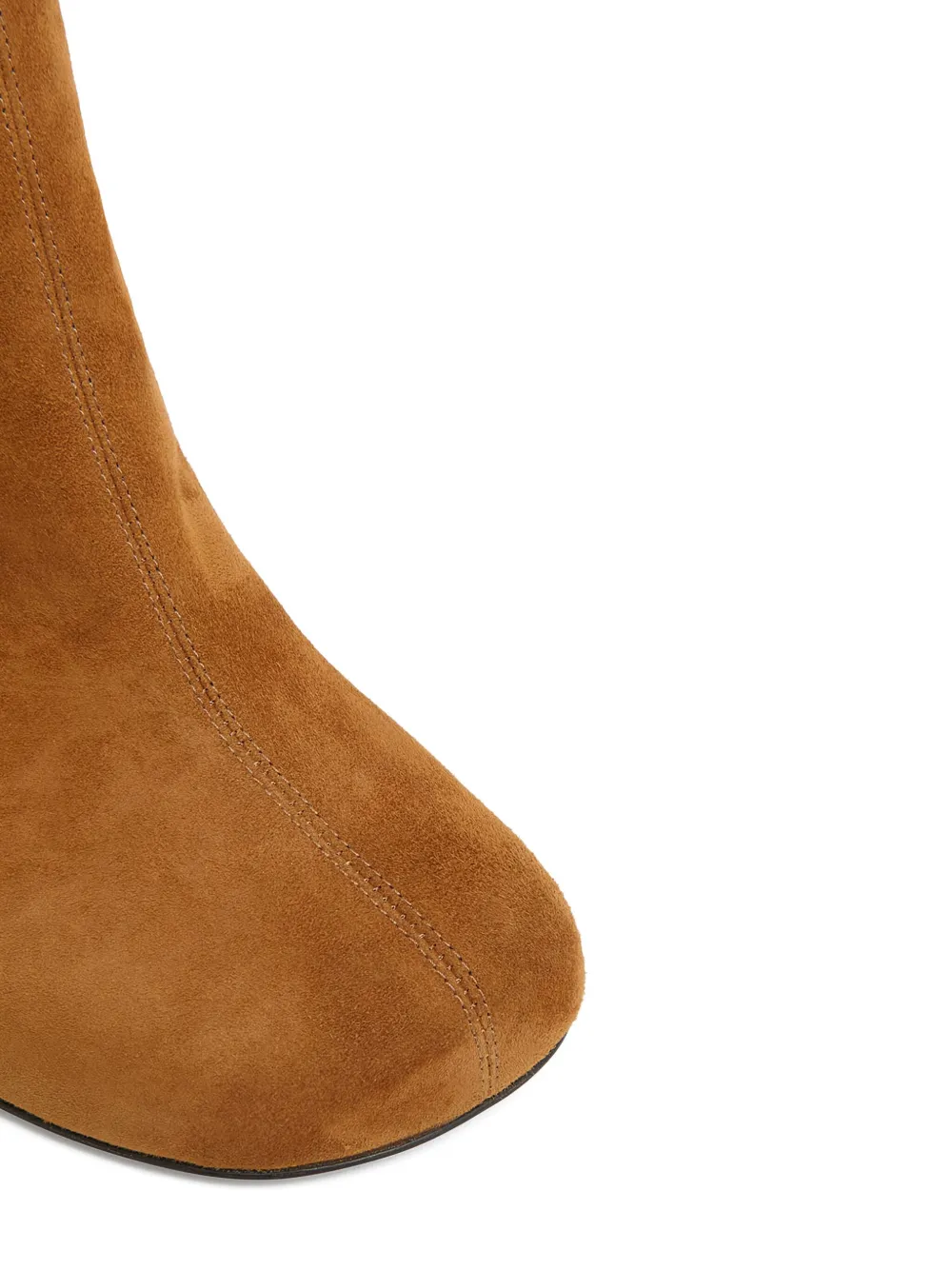 Mansur Gavriel Suede Leather Heeled Boots In Brown