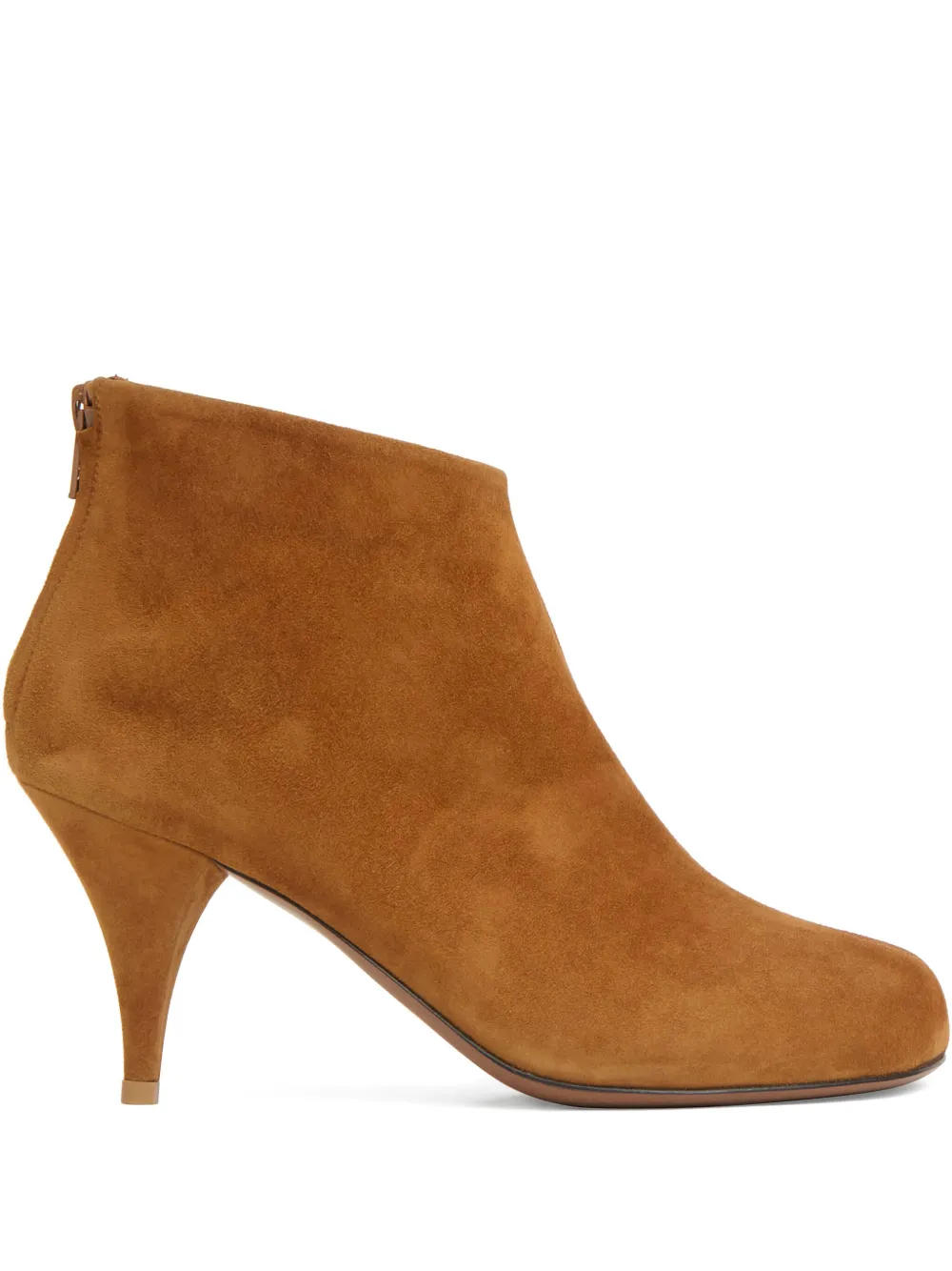 Mansur Gavriel Suede Leather Heeled Boots In Brown