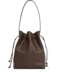 Mansur Gavriel logo-print leather bucket bag - Brown