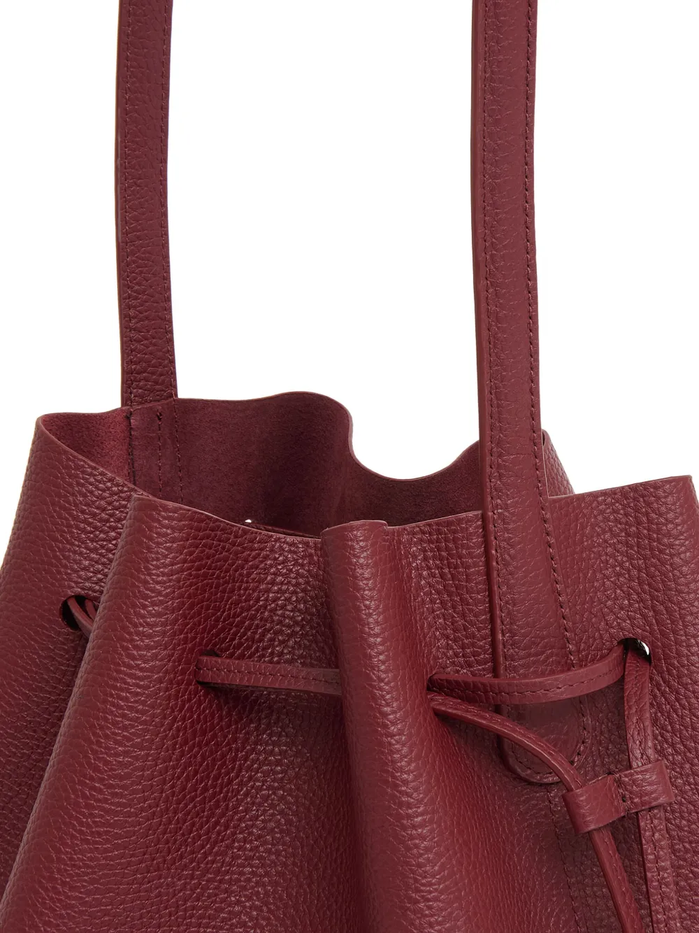 Mansur Gavriel Cabas Drawstring Bucket Bag In Red