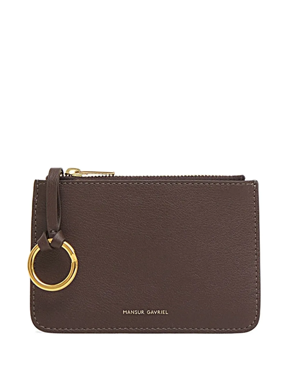 Mansur Gavriel Ring-detail Leather Wallet In Brown