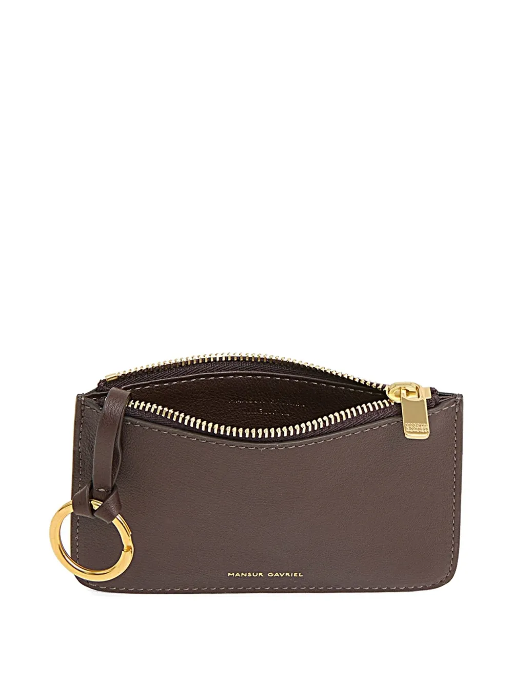 Mansur Gavriel Ring-detail Leather Wallet In Brown