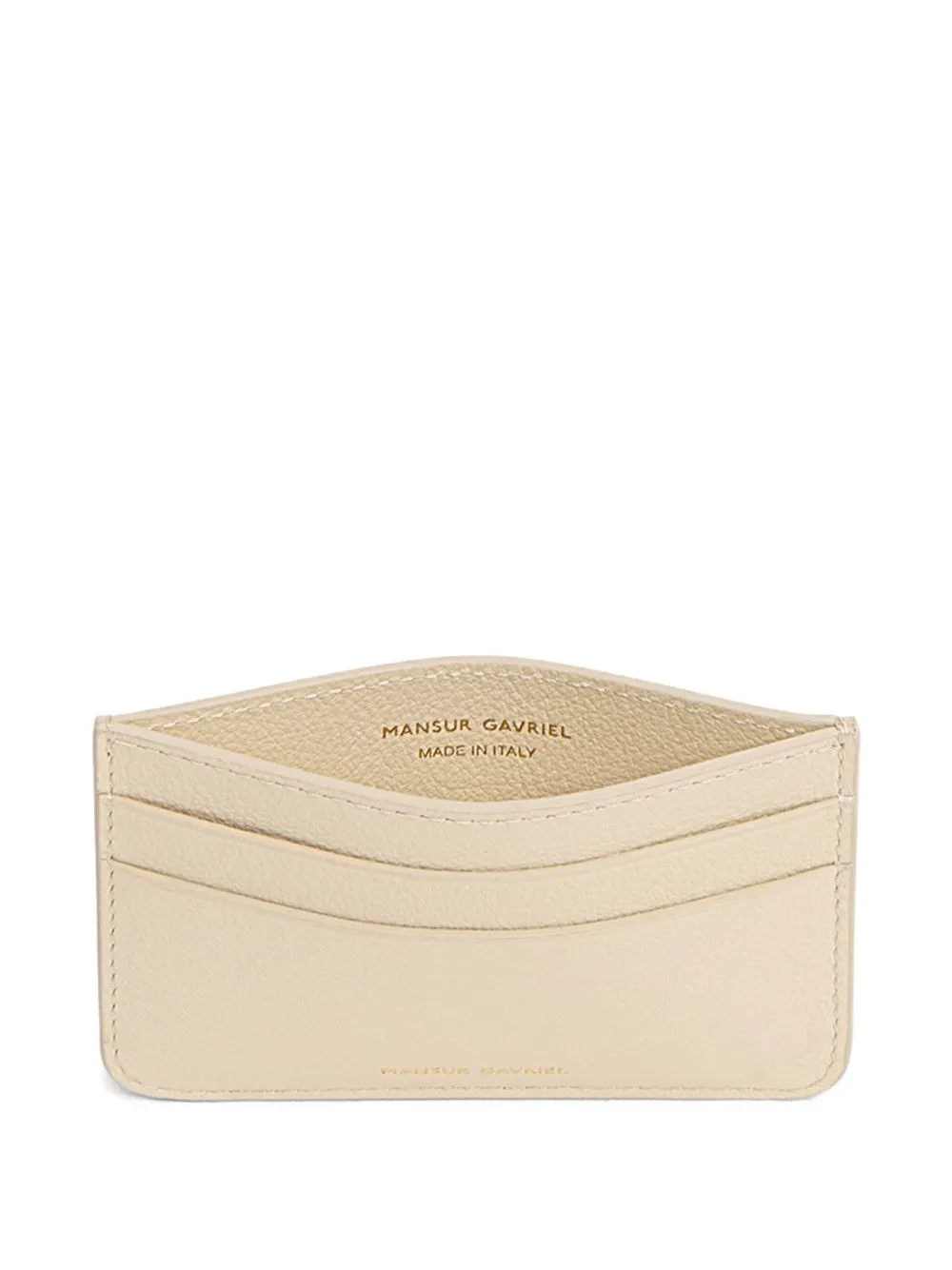 Mansur Gavriel Logo-detail Leather Card Holder In Neutral