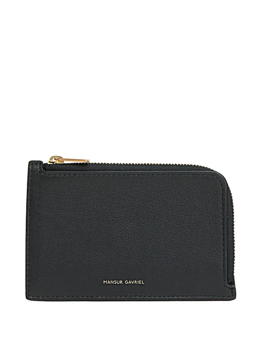Mansur Gavriel Logo-plaque Leather Wallet In Black
