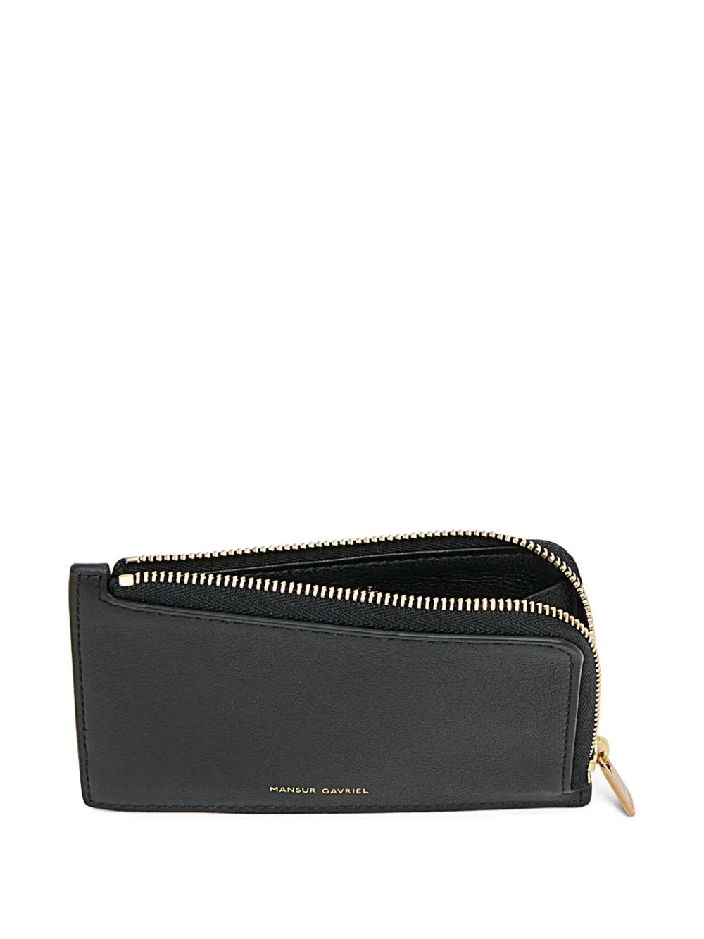 Mansur Gavriel Logo-plaque Leather Wallet In Black