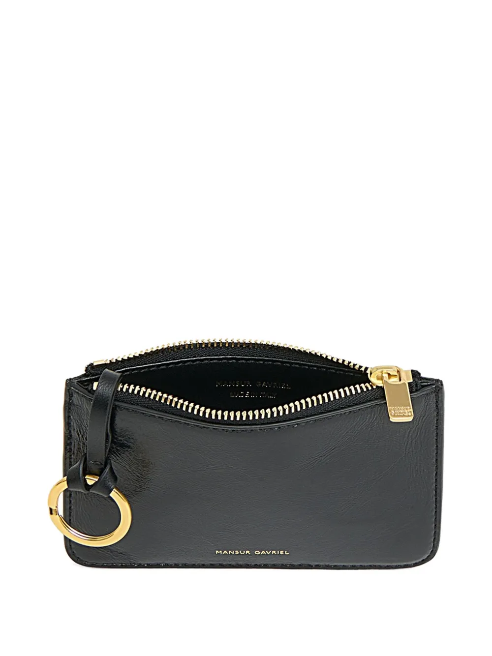 Mansur Gavriel Logo-plaque Leather Wallet In Black