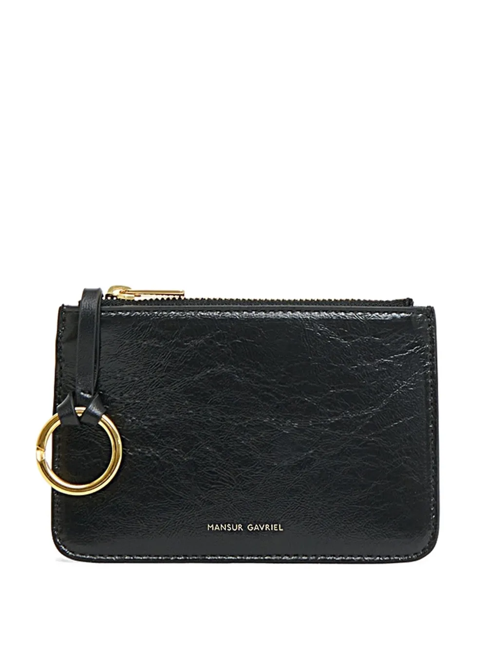 Mansur Gavriel Logo-plaque Leather Wallet In Black