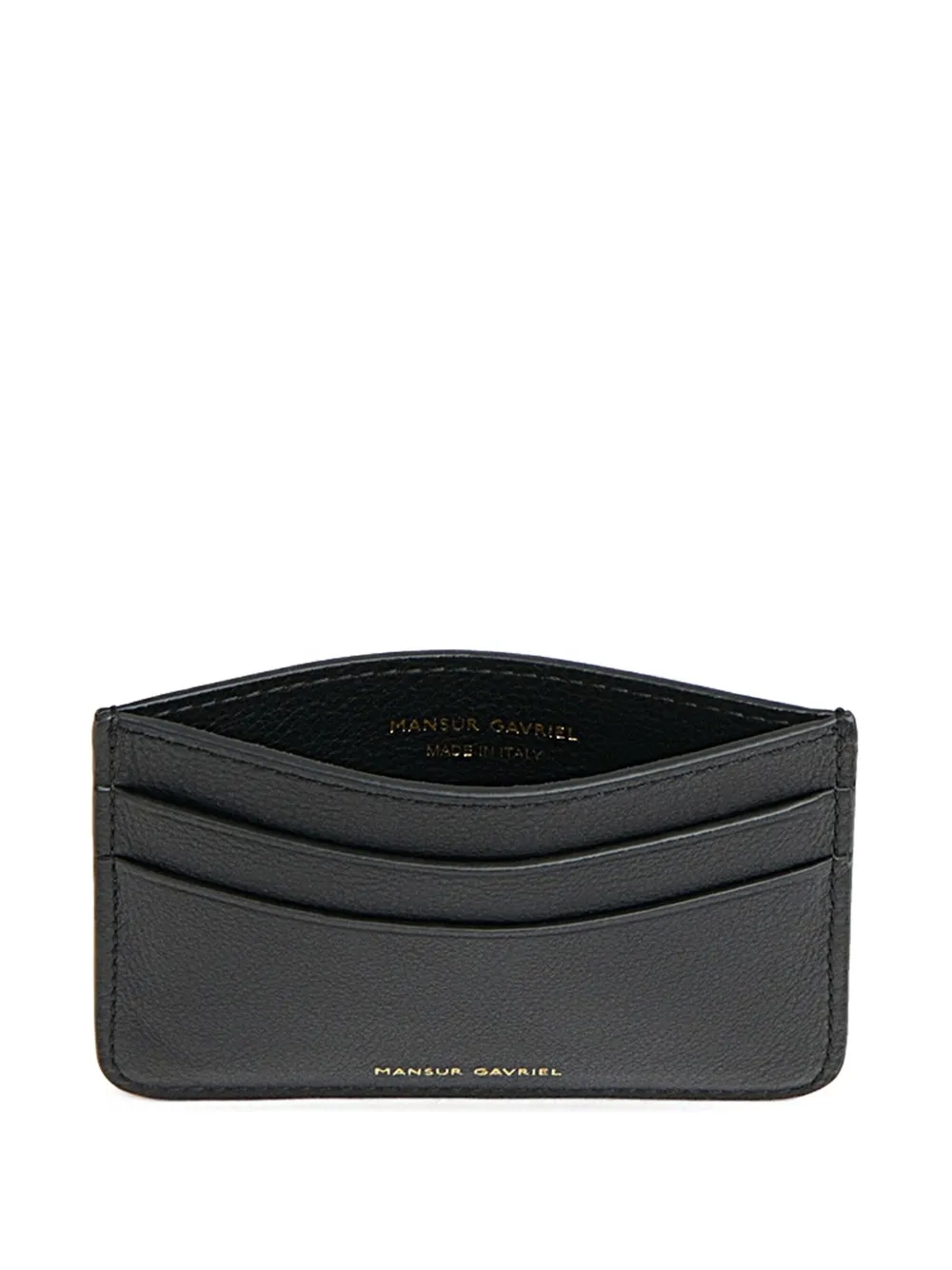 Mansur Gavriel Leren pasjeshouder met logodetail Zwart