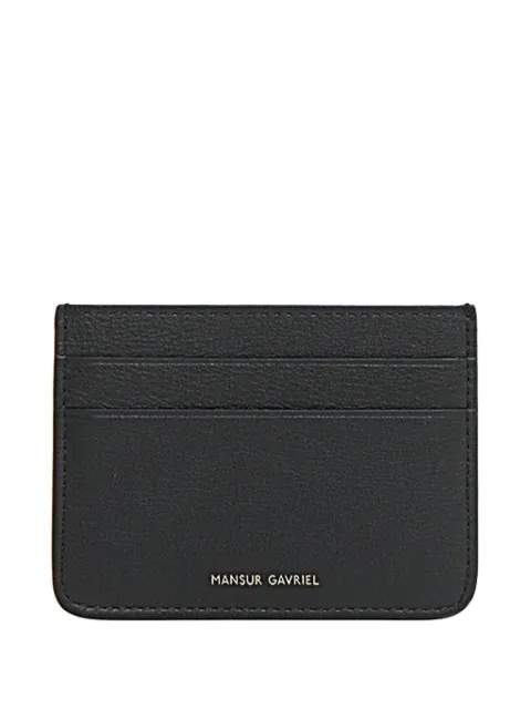 Mansur Gavriel حامل بطاقات جلد بزينة شعار الماركة 
