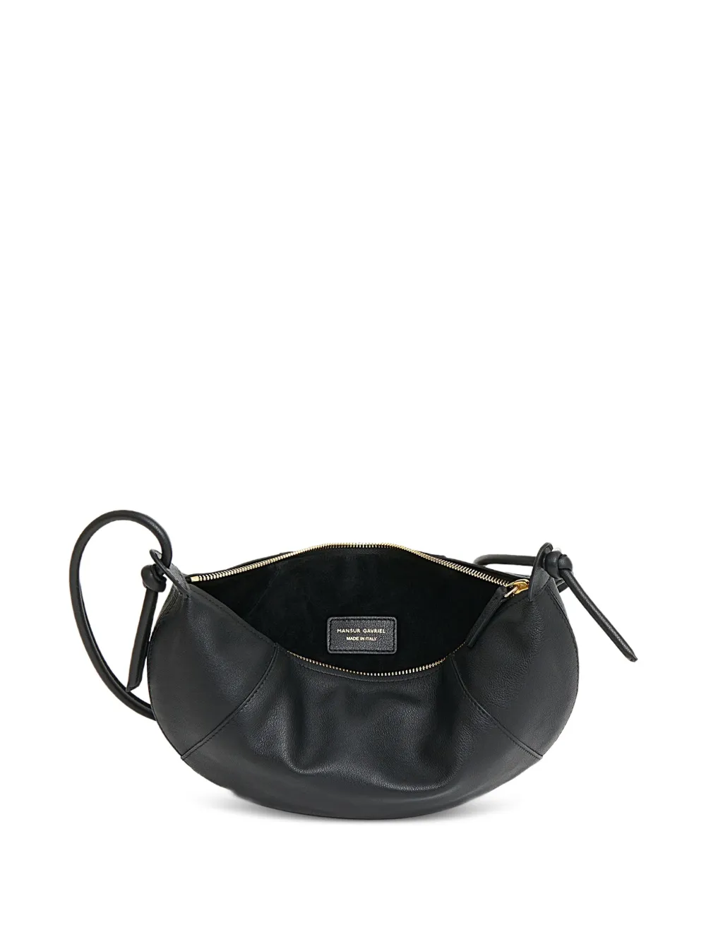 Mansur Gavriel Mini Fortuna Leather Crossbody Bag In Black