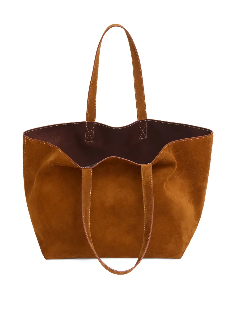 Mansur Gavriel Carryall Suede Tote Bag In Brown