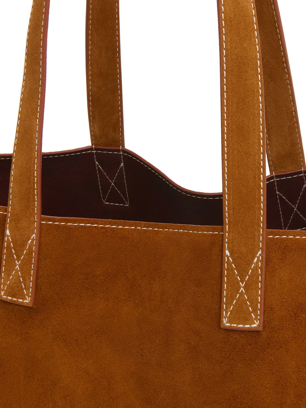 Mansur Gavriel Carryall Suede Tote Bag In Brown