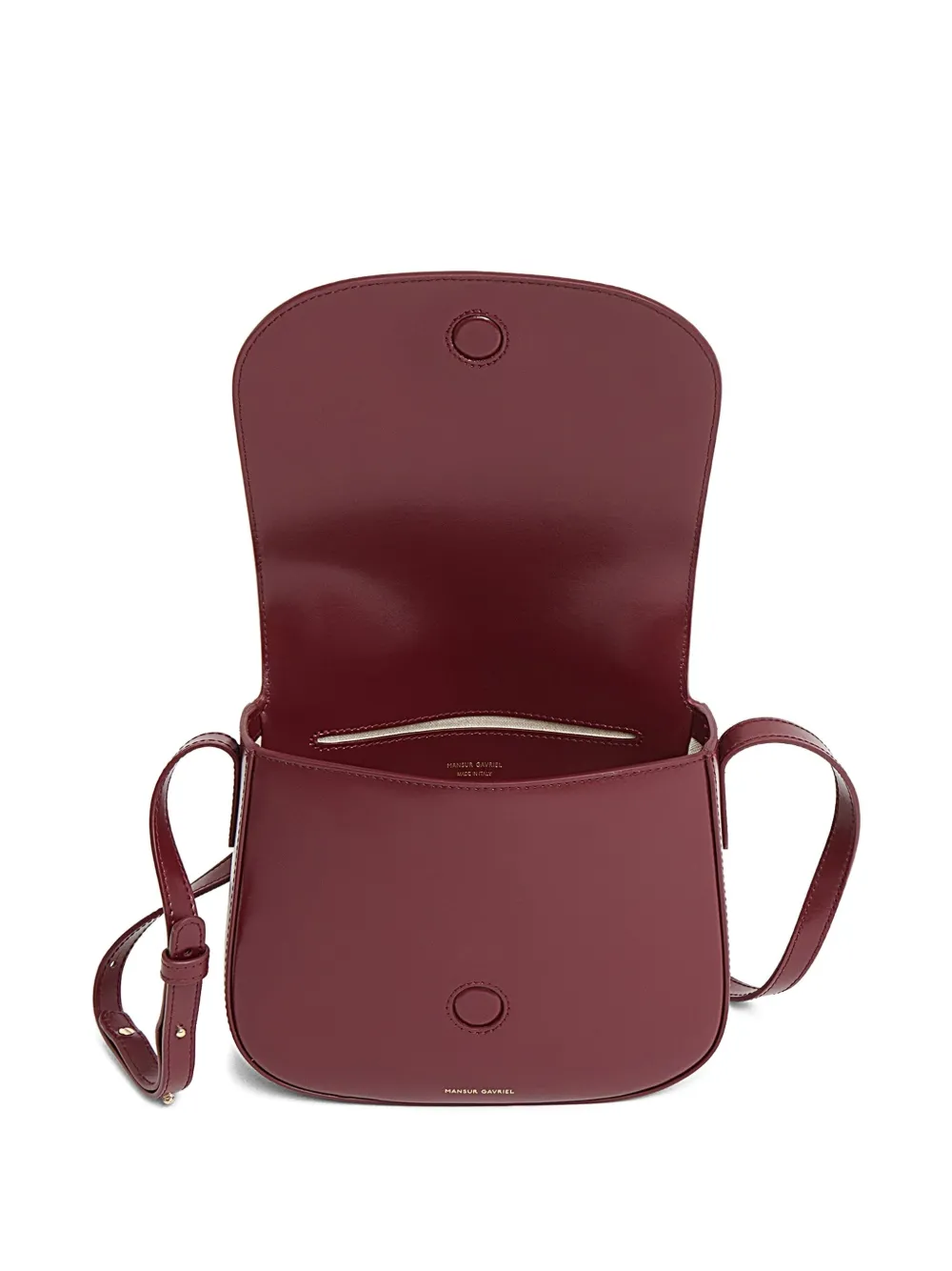 Mansur Gavriel Leren mini-crossbodytas Rood