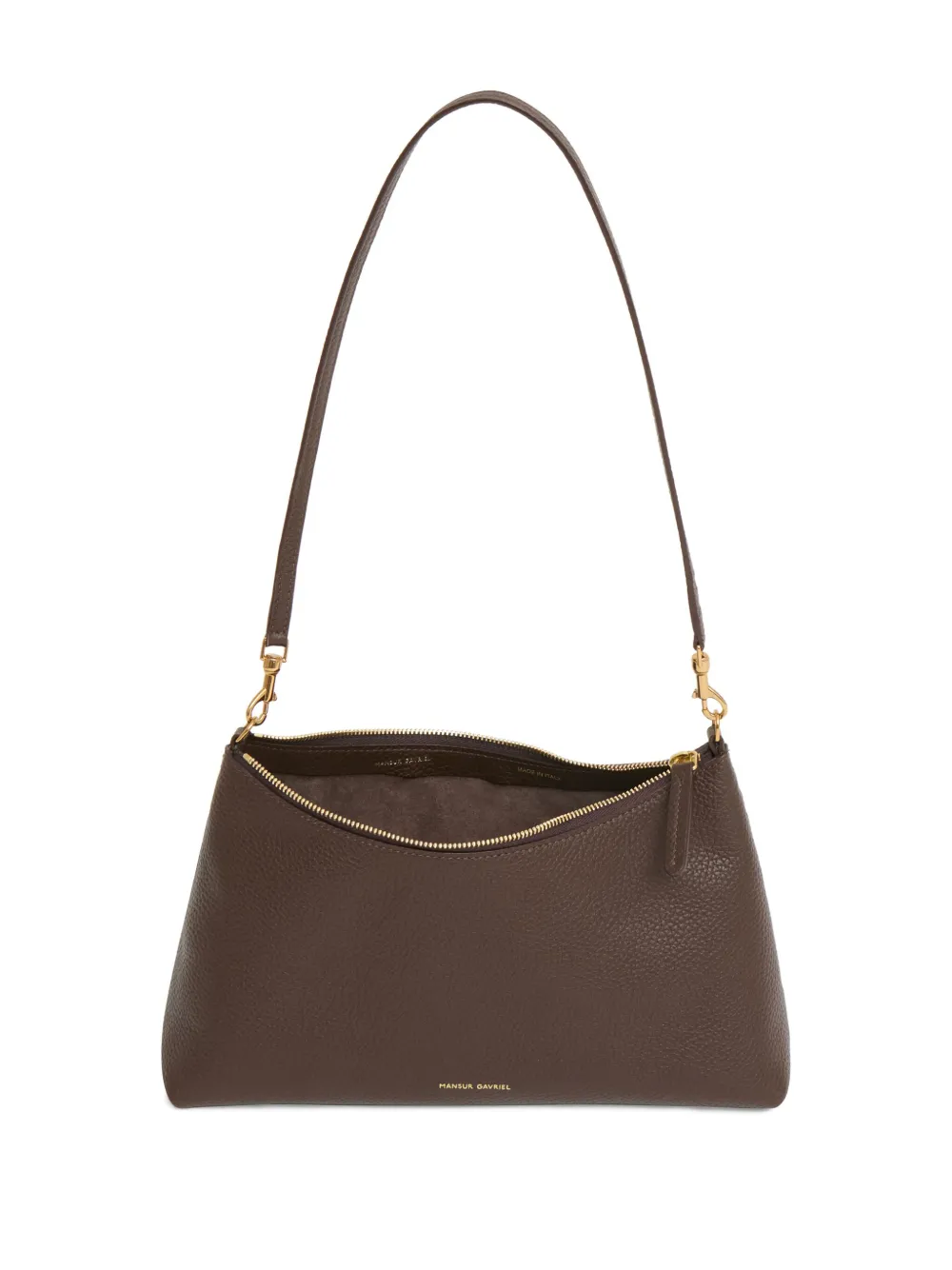 Mansur Gavriel Rhea Zip-fastening Shoulder Bag In Brown