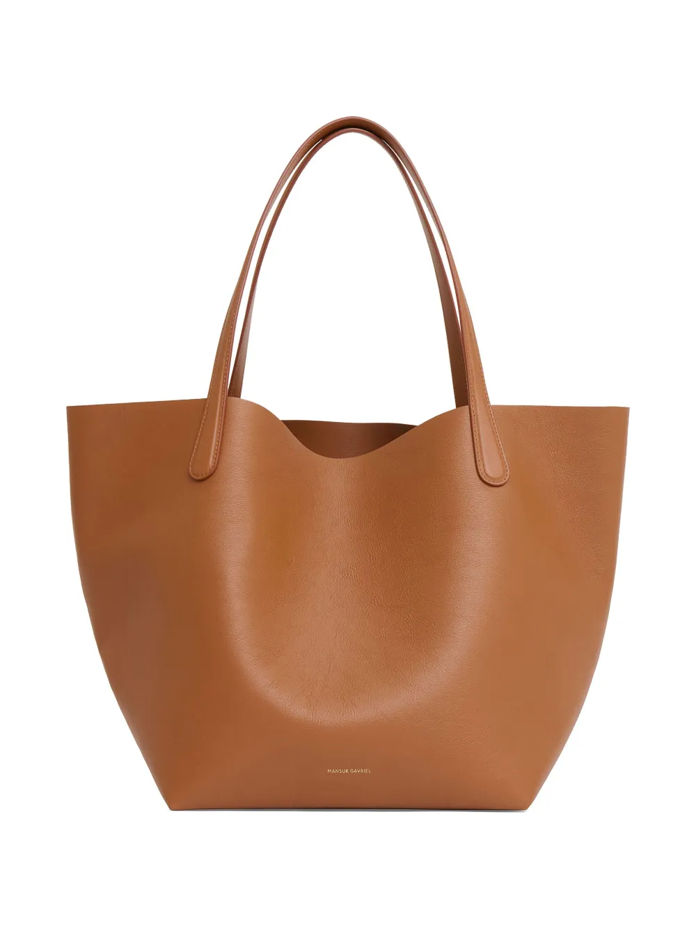 Mansur Gavriel Leather Tote Bag In Brown