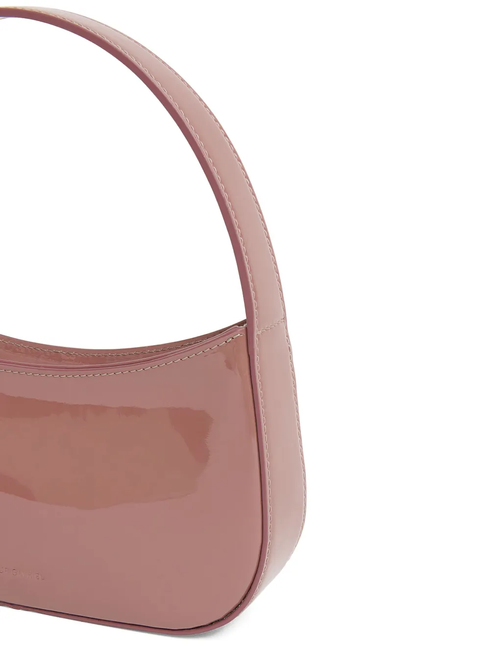 Mansur Gavriel Mini Bonbon Patent Leather Shoulder Bag In Pink