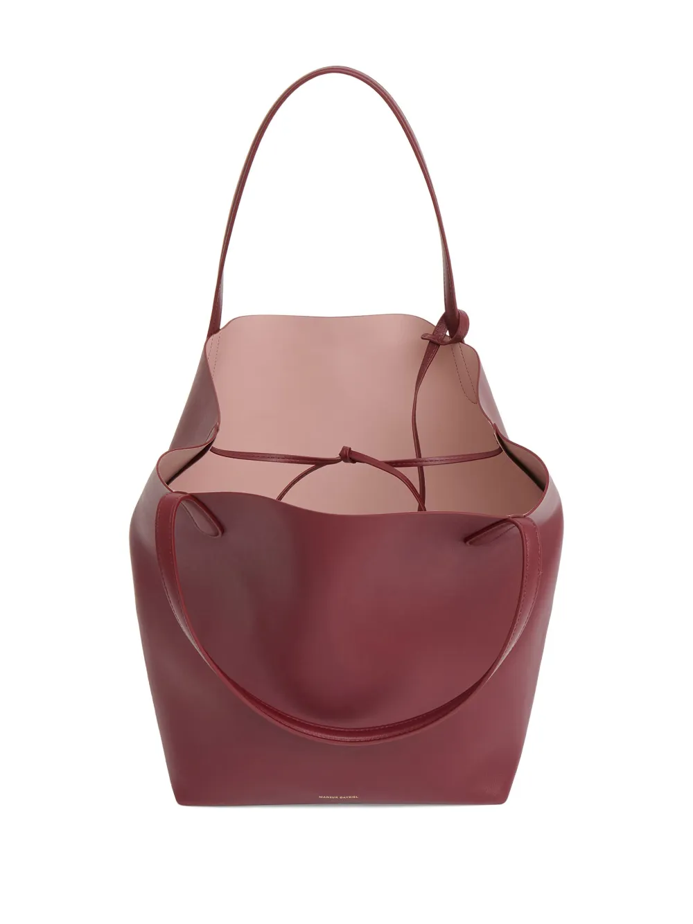 Mansur Gavriel Leather Tote Bag In Red