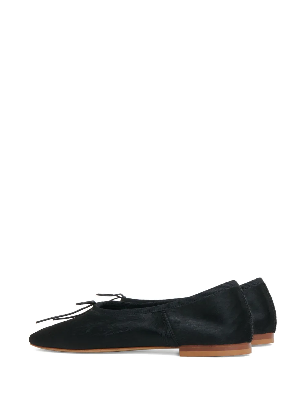 Mansur Gavriel Rounded Bow-detail Ballerina Flats In Gray