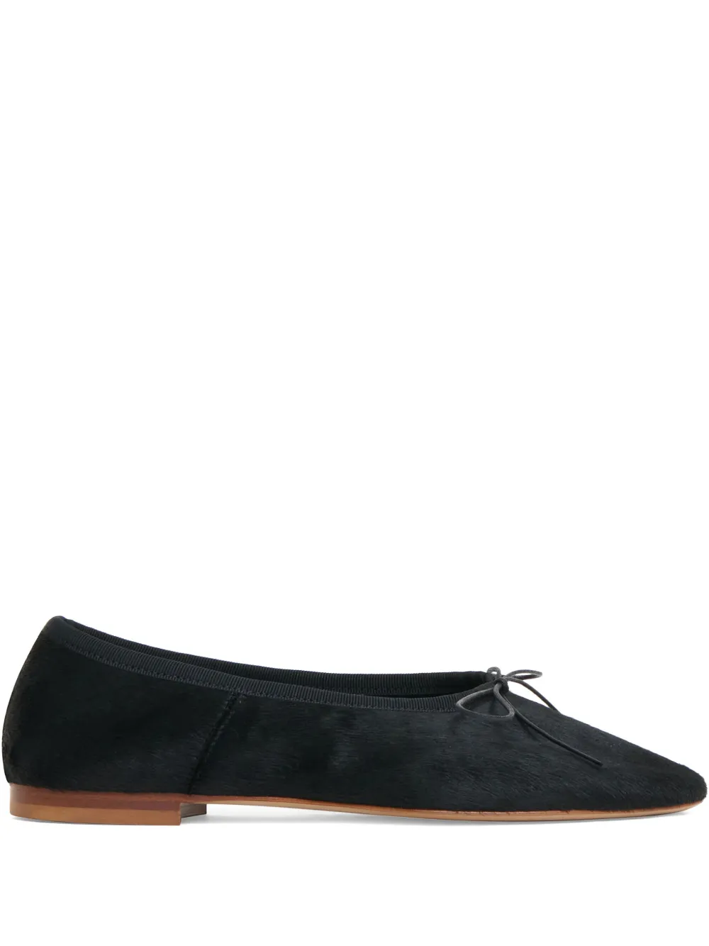 Mansur Gavriel Rounded Bow-detail Ballerina Flats In Gray