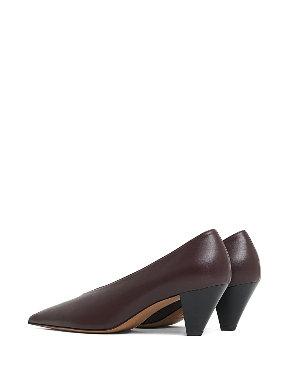 Mansur Gavriel Kiki Pointed-toe Pumps In Burgundy