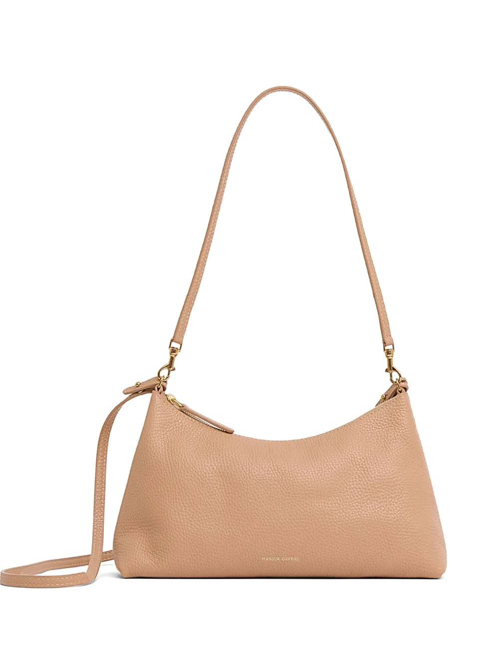 Mansur Gavriel Rhea Leather Shoulder Bag In Neutral
