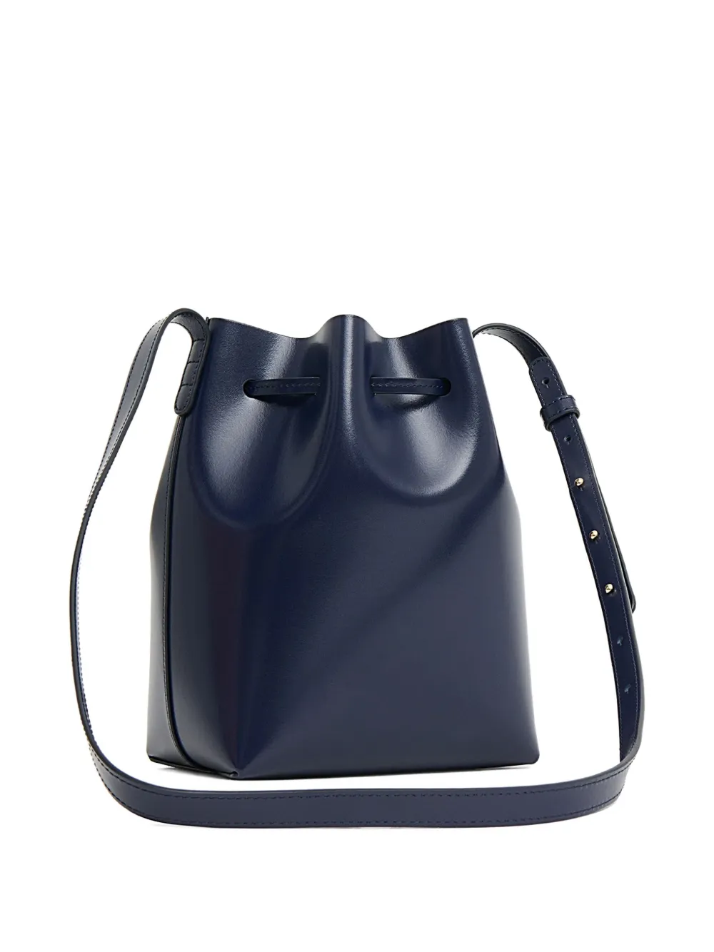 Mansur Gavriel Mini Leather Bucket Bag In Blue
