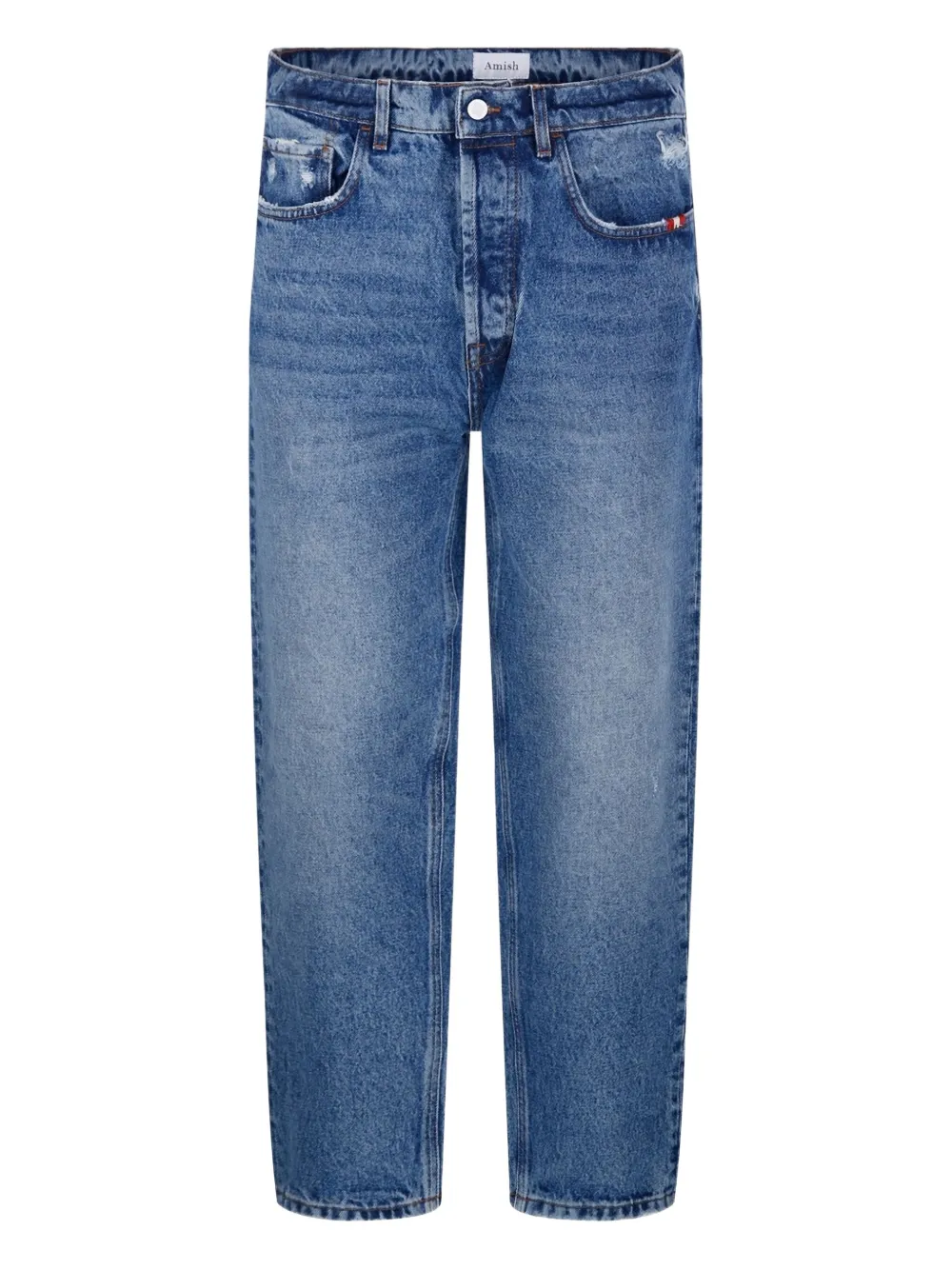 AMISH distressed five-pocket jeans | Blue | Image 1