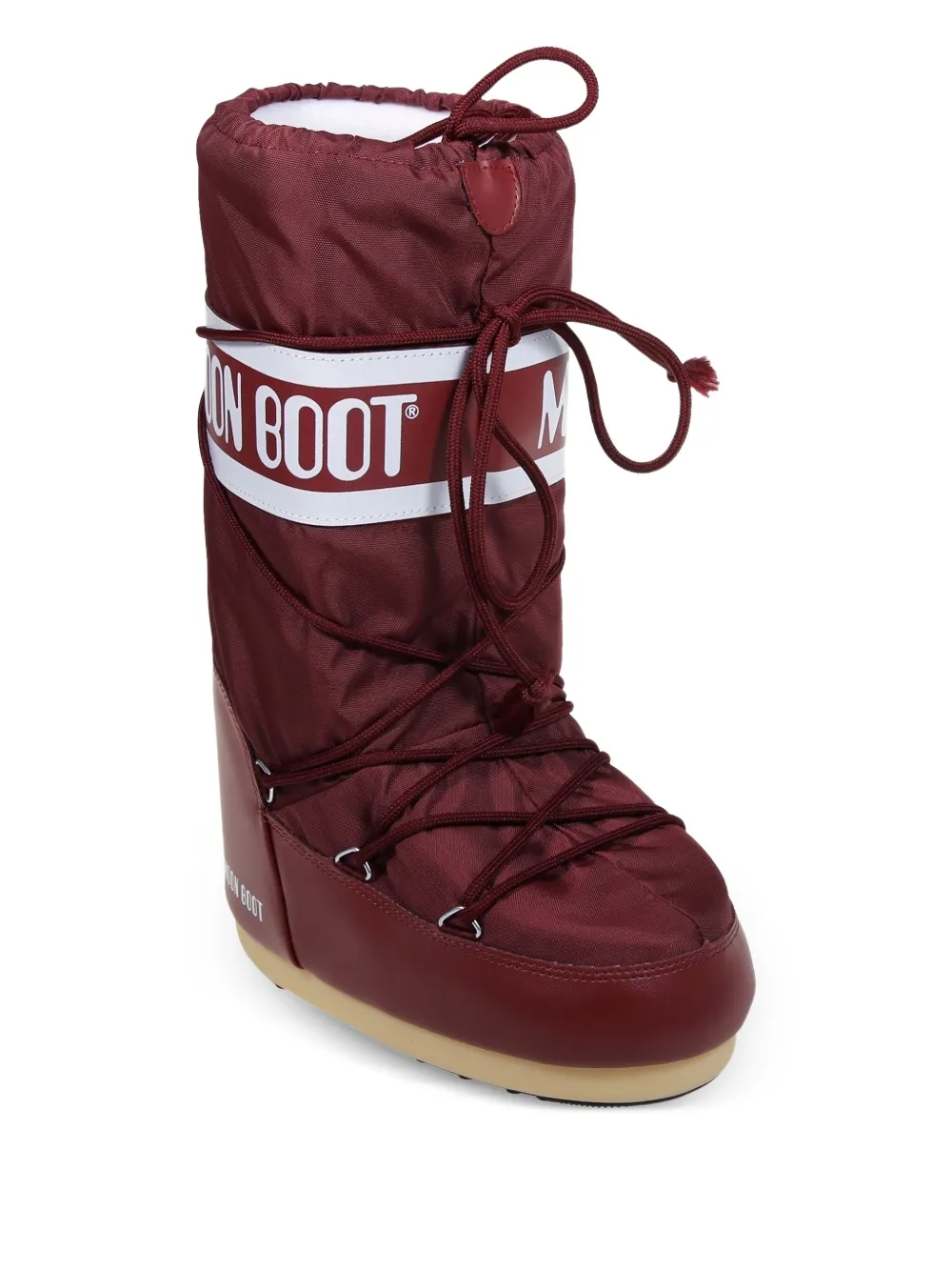 Moon Boot logo-band lace-up boots Red