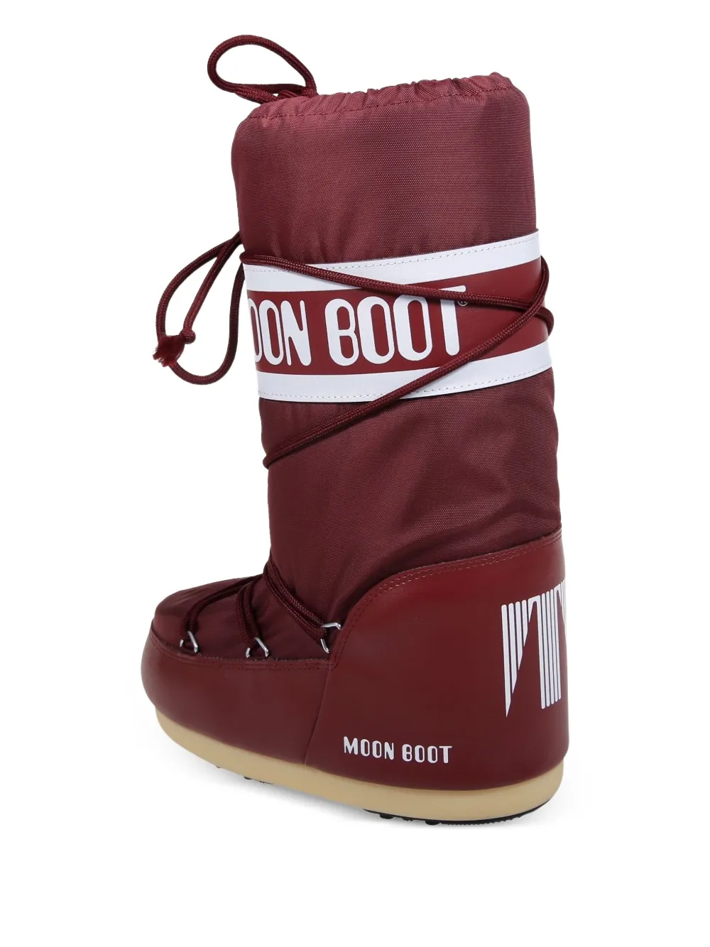 Moon Boot logo-band lace-up boots Red