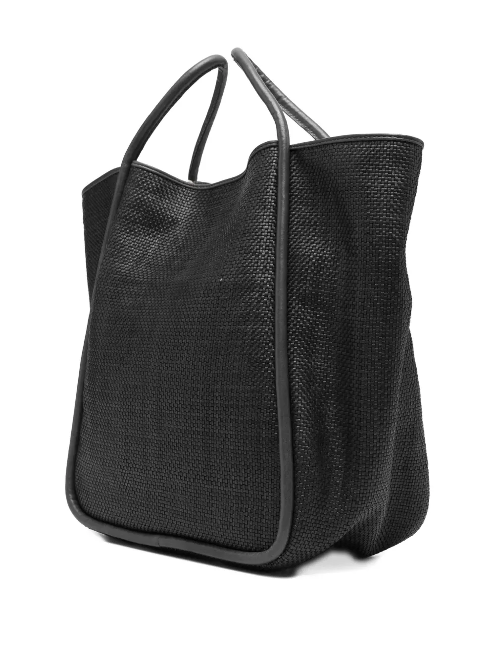 DRAGON DIFFUSION Ana woven leather tote bag - Zwart