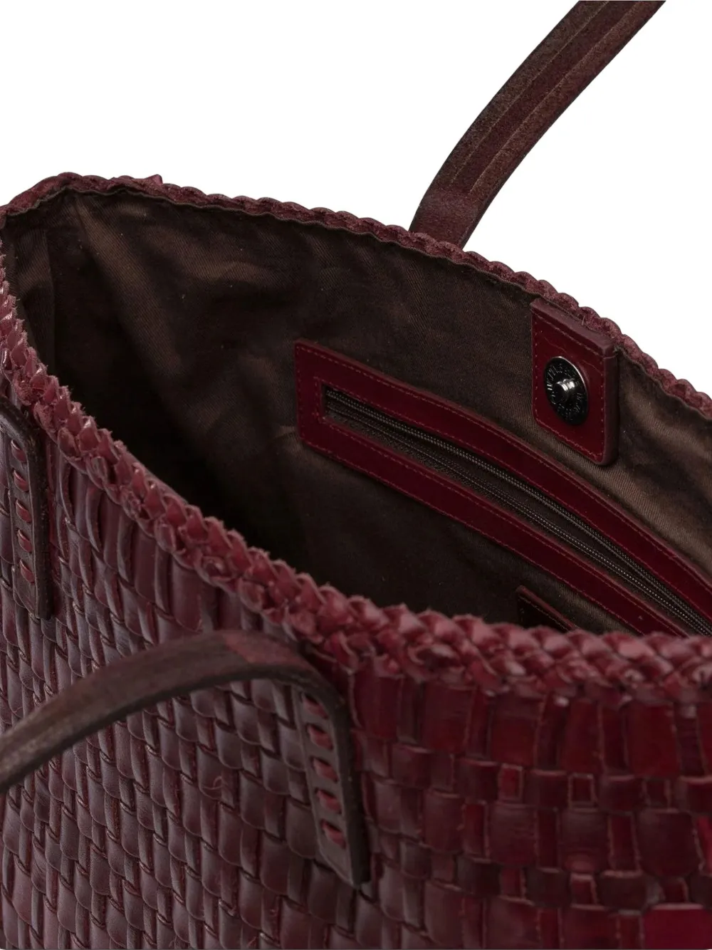 DRAGON DIFFUSION Salvage geweven kalfsleren shopper Bruin