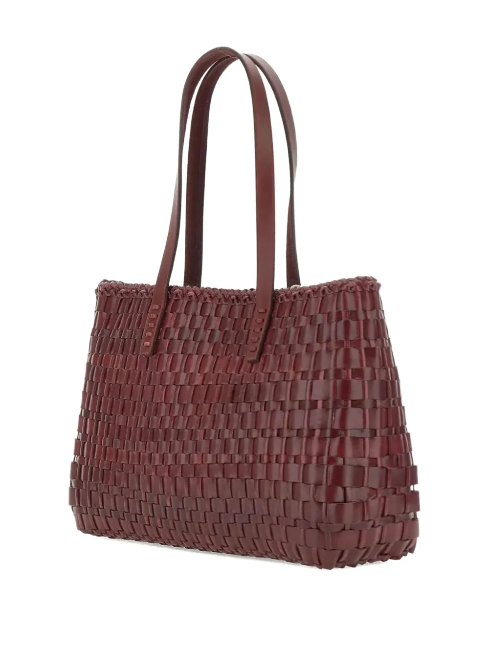 DRAGON DIFFUSION Salvage woven calf leather tote bag - Bruin