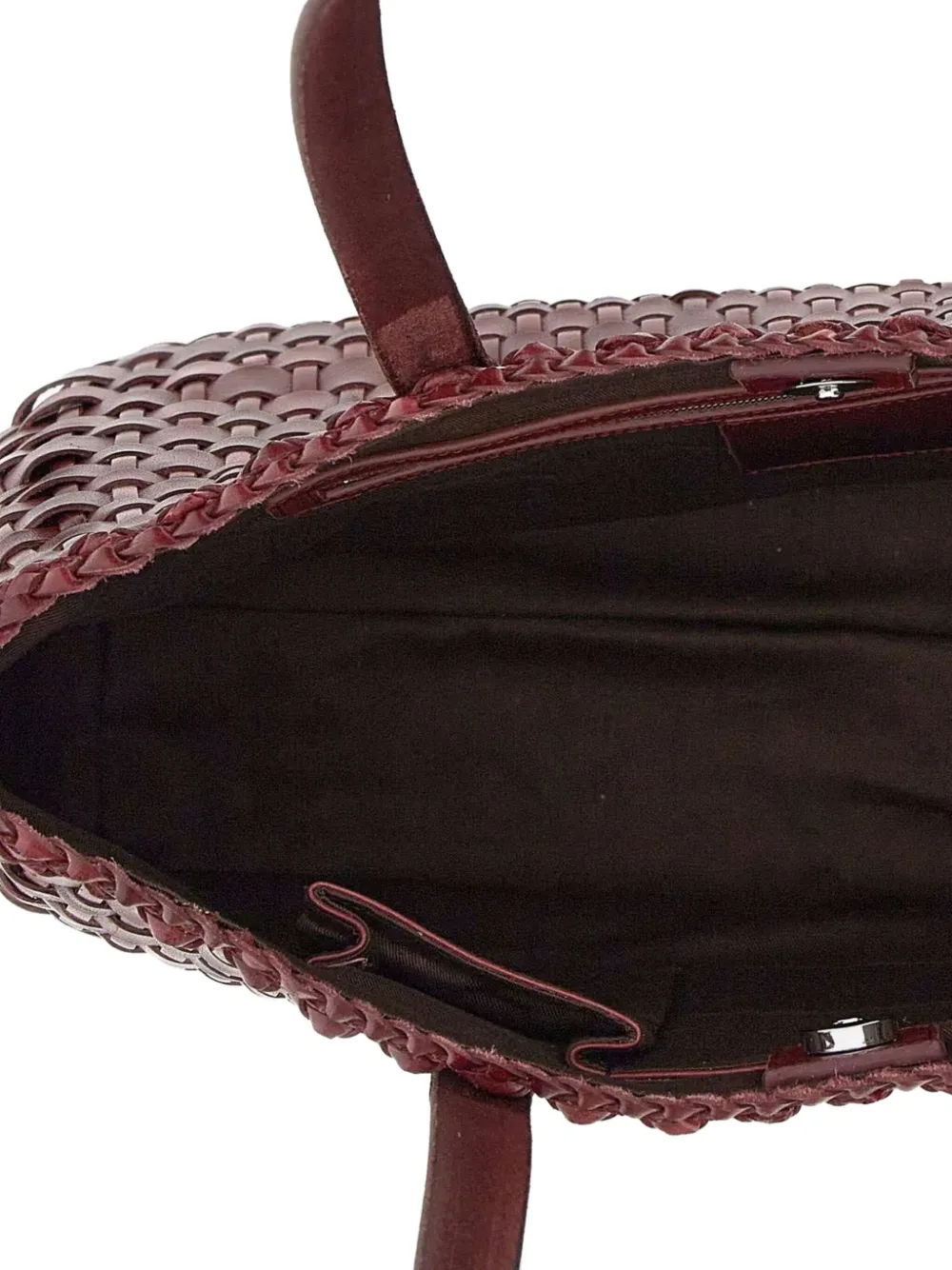 DRAGON DIFFUSION Salvage geweven kalfsleren shopper Bruin