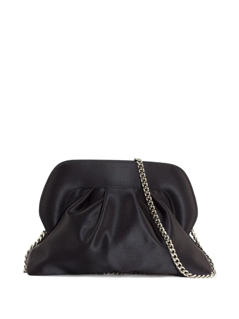 Roberto Festa gathered-effect chain-strap clutch bag - Zwart