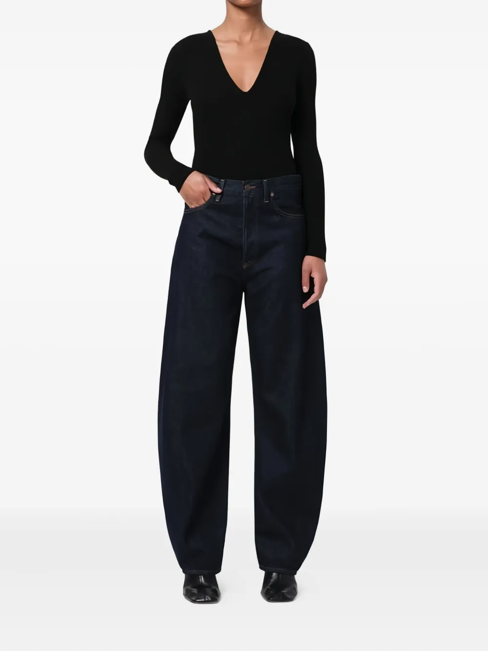 AGOLDE Luna button-fastening jeans - Blauw