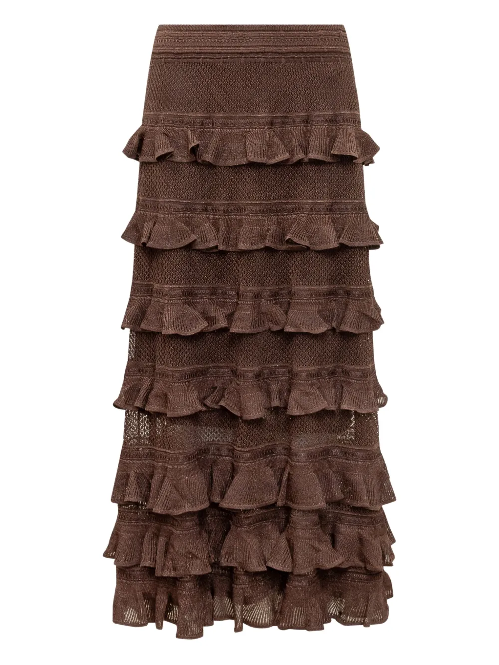ZIMMERMANN tiered ruffle skirt Bruin