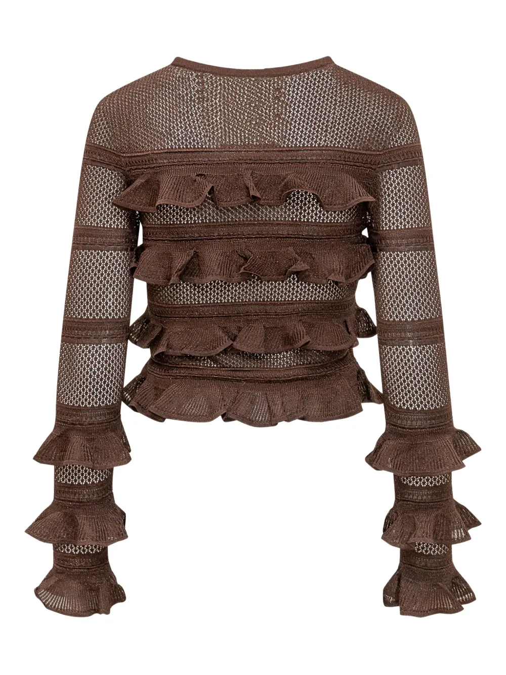ZIMMERMANN panelled ruffled top - Bruin